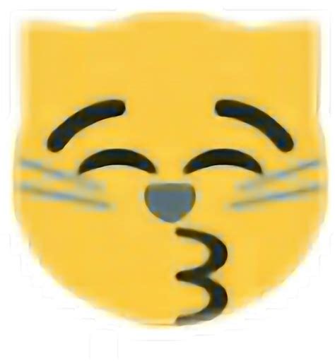 Cat Kiss Kissing Emoji Emojicat Cute - Emoji - Free Transparent PNG Download - PNGkey