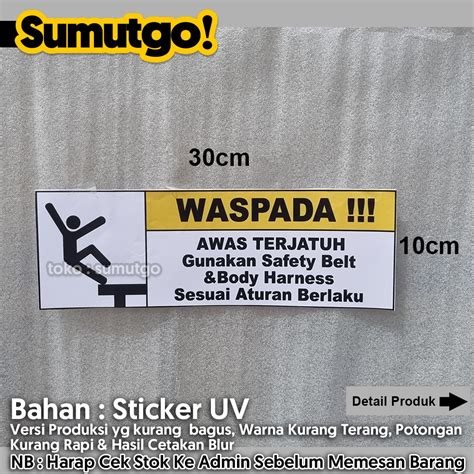 Jual Promo Barang Reject Stiker Warning Awas Area Lantai Licin Hati