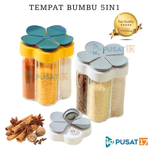 Jual PUSAT17 TEMPAT BUMBU 5IN1 TABUR TEMPAT BUMBU 5 SEKAT BUNGA