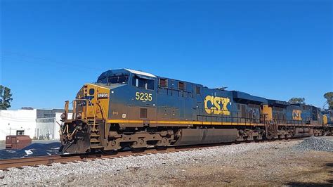 CSX Freight Train M652 Headed Southbound In Wingate NC With CSXT 5235