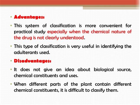 Classification of crude drugs