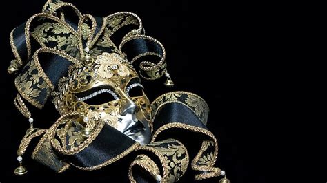 White And Gold Masquerade Mask Mask Carnival Venice Masquerade Hd