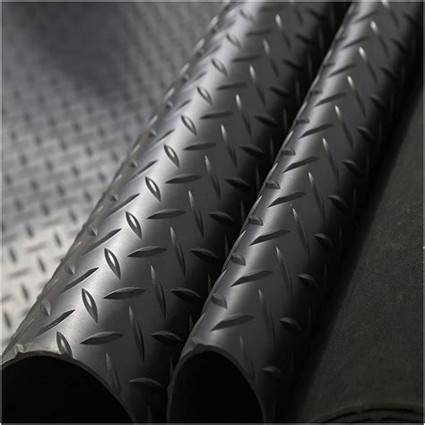 Heavy Duty Garage Floor Mat Rolls Diamond Plate Thickened PVC Non-Slip ...