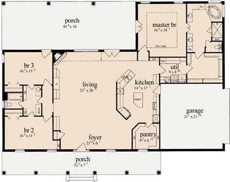 Simple Open Floor Plan House Plans