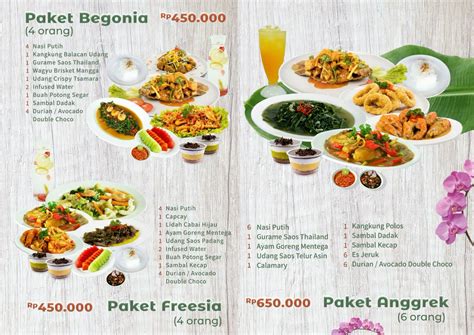 Menu At Tsamara Resto And Function Hall Restaurant Bekasi Regency