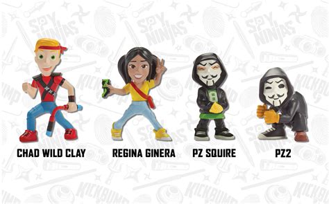 Figure 4-Pack with Chad Wild Clay - Spy Ninjas