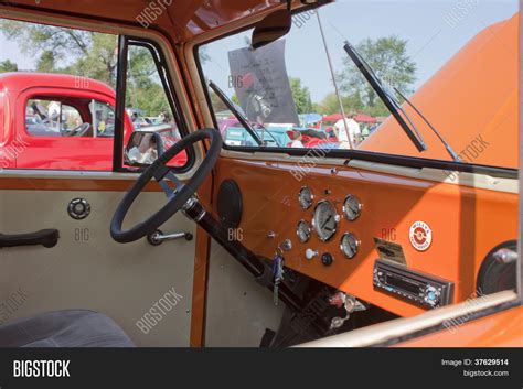 1951 Willys Utility Station Wagon Interior Passenger View Stock Photo ...