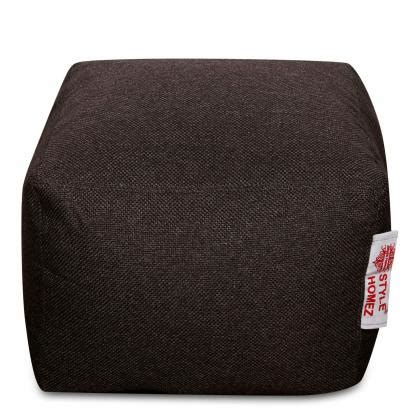 Style Homez ORGANIX Collection Square Poof Bean Bag Ottoman Stool