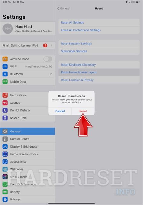 Reset Home Screen Layout Apple Ipad Wi Fi How To Hardreset Info