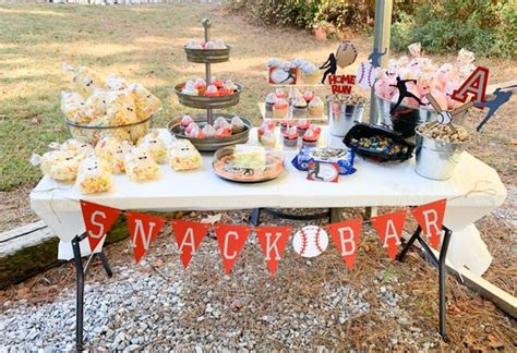 Baseball Partyconcessions Bannerbaseball Birthday Partysnack Bar