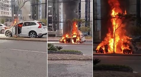 Carro Pega Fogo E Causa Congestionamento Na Avenida Raja Gabaglia Em Bh