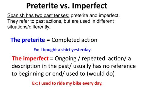 Preterite Vs Imperfect Ppt Descargar