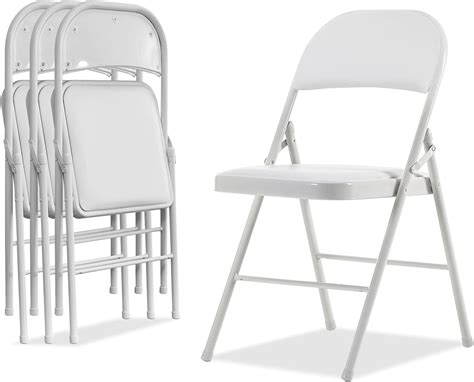 Amazon.com: SIMPLI-MAGIC Folding Chairs with Padded Cushion and Back ...