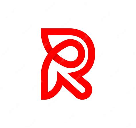 Premium Vector Letter R Infinity Sign Cyclic Red Letter R Modern