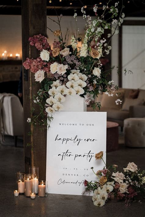 Happily Ever After Party Sign Wedding Welcome Reception Sign Welcome