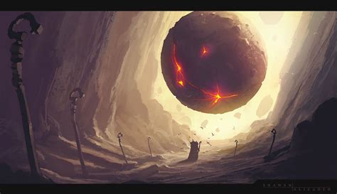 Elemental Orb By Shahabalizadeh Cavern Cave Alien Landscape Location