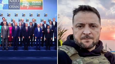 Smiling Nato leaders begin crunch summit after absent Zelenskyy blasts allies for... - LBC