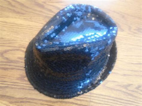 Justice Black Sequin Fedora Hat One Size New Ebay