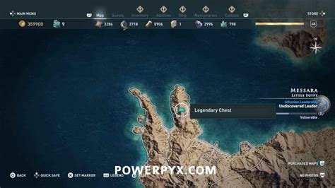 Assassins Creed Odyssey Legendary Chest Locations Map