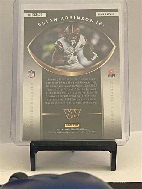 Panini Select Certified Rookies Brian Robinson Jr Scr