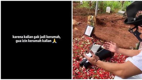 Momen Denny Sumargo Ziarah Ke Makam Vanessa Angel Kenang Chat