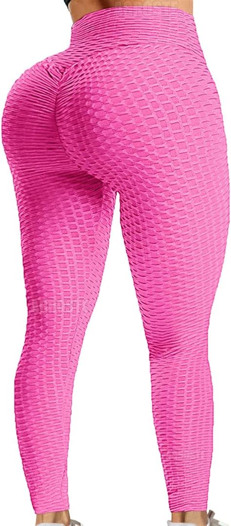 Agroste Womens High Waist Yoga Pants Tummy Control Workout Ruched Butt