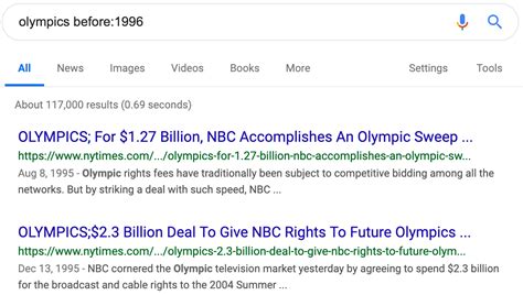 how to search before a certain date google