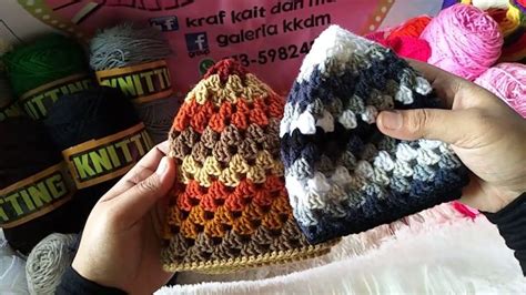 Crochet Kopiah Lubang By WANKKDM YouTube Pola Rajutan Topi Taplak