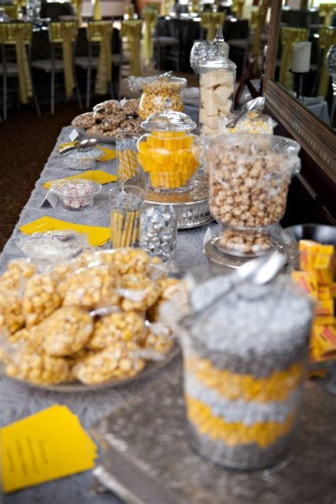 Gray And Yellow Candy Table Weddingbee Photo Gallery Candy Table Wedding Candy Table