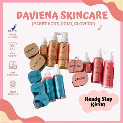 Jual DAVIENA SKINCARE PAKET GOLD SERIES DAVIENA PAKET GLOWING