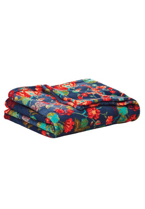 Floral print fleece blanket | Woman Within