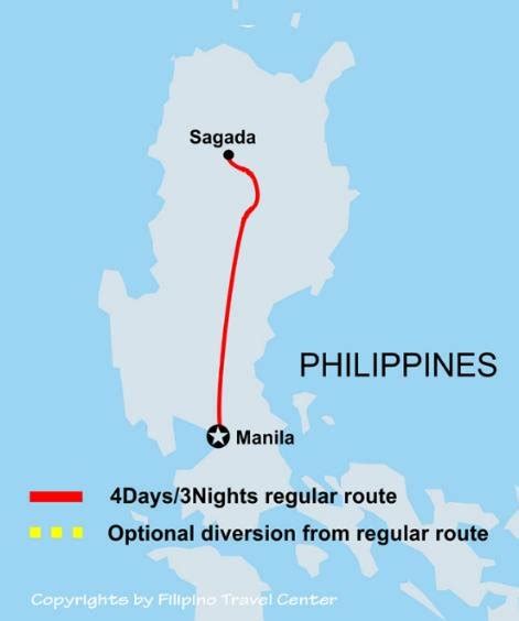 Manila to Sagada Map Source: FilipinoTravel.com (2015). Mt. Province... | Download Scientific ...