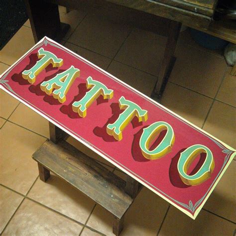 This sign is for sale measures 82cm x 28cm email tj*****@***** | Tattoo shop decor, Tattoo signs ...