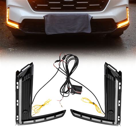 Pair LED Fog Lamp Daytime Running Turn Signal Light For Honda CR V CRV