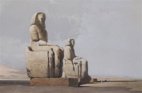 Plate 137 The Colossi Of Memnon Thebes After David Roberts DOWLE