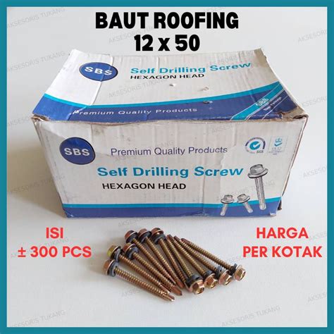 Jual Pcs Baut Roofing X Cm Per Kotak Skrup Baut Baja Ringan