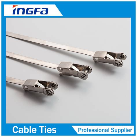 10mm Wide Stainless Steel Ratchet Cable Tie Buckle 4 Inch Zip Ties