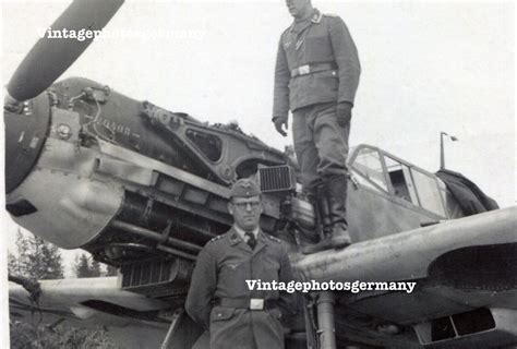 D Foto Deutsches Flugzeug Me Bf J Ger Jagdflugzeug Wartung