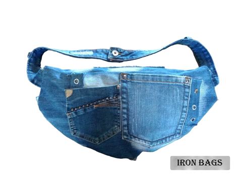 bum bag fanny pack denim crossbody bag etsy