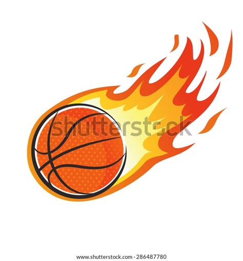 Flaming Basket Ball Stock Vector Royalty Free 286487780 Shutterstock