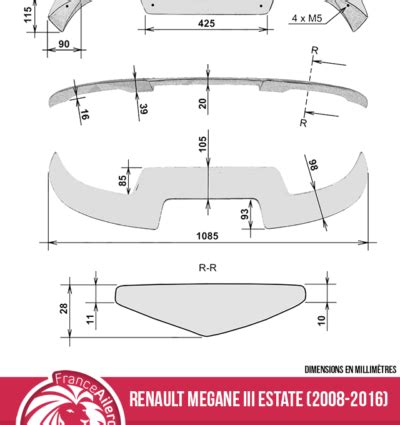 Aileron Becquet Origine Replica Pour Renault Megane Estate Break