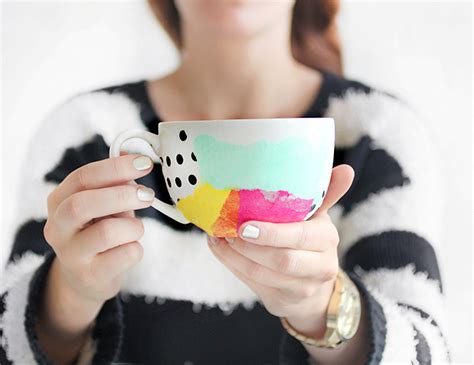 My Diy Tissue Paper Watercolor Mug