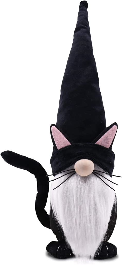 Gnomos De Gato Negro De Halloween Gnomos Suecos Tomte Cat Gnomos