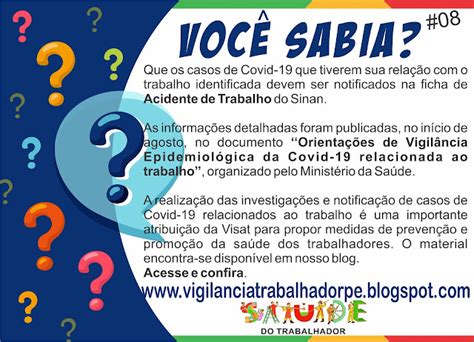 Vigilância Em Saúde Do Trabalhador Pernambuco Agosto 2020