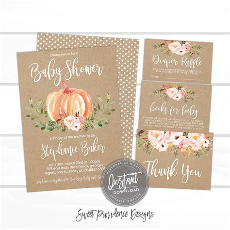 Little Pumpkin Baby Shower Invitation, Fall Shower Invite, Greenery ...