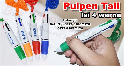 Souvenir Pulpen Promosi Isi 4 Warna Tali Pulpen Murah Zeropromosi