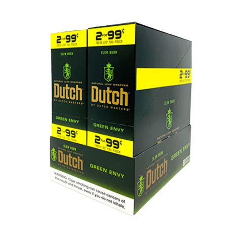 Dutch Natural Leaf Wrapper Cigarillos Green Envy Windy City Cigars