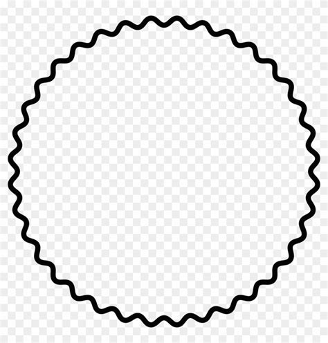 Scalloped Circle Frame Clip Art