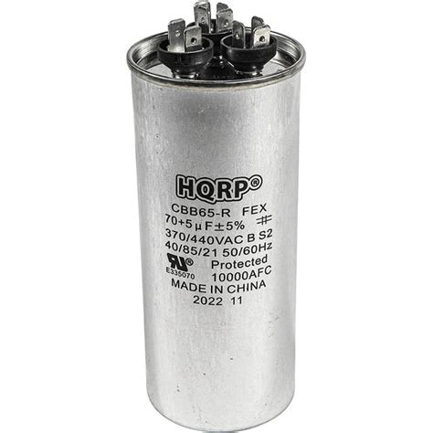 Hqrp 70uf 5uf 370 440v Dual Run Capacitor For Cbb65 Ac Electric Motor