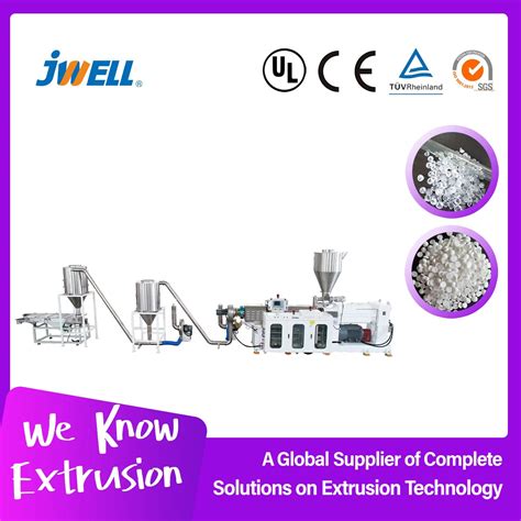 Jwell Pvc Plastic Pelletizing Granulation Extruder With Noodle Cutter